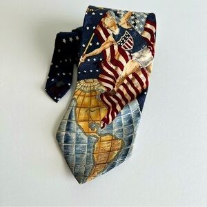 Vintage Tango by Max Raab American Collection Javelin Throw 100% Silk Tie